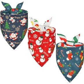 Vehomy 3-Pack Halloween Dog Bandana Pet Halloween Bandanas Reversible Dog Cat Halloween Bandanas Triangle Scarfs Bibs with Spiders Bats Pumpkins Patterns for Puppy Kitten Small Medium Large Dogs