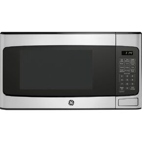 GE JES1145SHSS Microwave Oven, Compact Cubic, 950-watt Capacity, 6 Auto Cooking Settings, Kitchen Essentials for the Countertop, Dorm Room or Apartment, Stainless Steel, 1.1 Cu. Ft in Kuwait