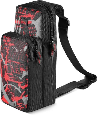 TNP Switch Bag, Travel Bag Compatible with Nintendo Switch & Switch Lite - Shoulder Bag Travel Case Cute Portable Carrying Backpack for Animal Crossing Games Accessories Console & Dock Charger - Green in Saudi Arabia