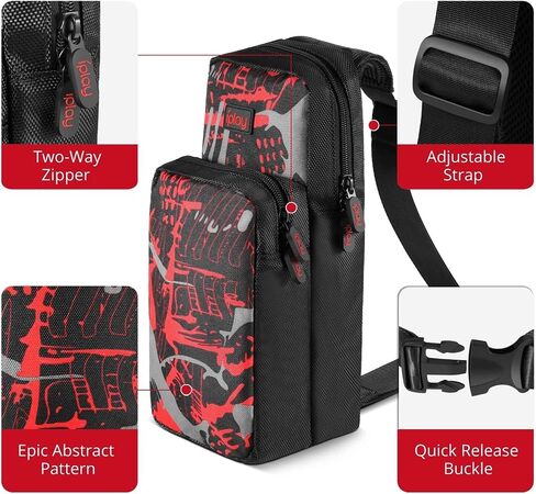 TNP Switch Bag, Travel Bag Compatible with Nintendo Switch & Switch Lite - Shoulder Bag Travel Case Cute Portable Carrying Backpack for Animal Crossing Games Accessories Console & Dock Charger - Green in Saudi Arabia