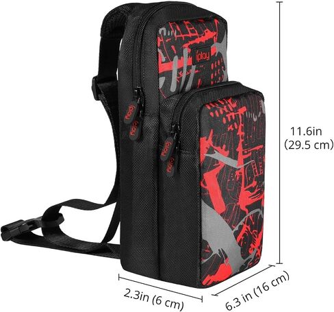 TNP Switch Bag, Travel Bag Compatible with Nintendo Switch & Switch Lite - Shoulder Bag Travel Case Cute Portable Carrying Backpack for Animal Crossing Games Accessories Console & Dock Charger - Green in Saudi Arabia