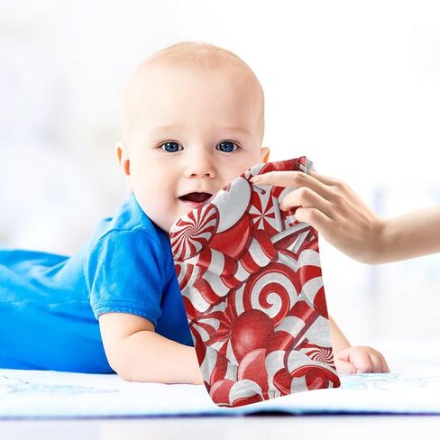 Folklore Elves Muslin Burp Cloths Baby Burp Cloths for Boys Girls Christmas Snowflake Baby Muslin Washcloths Baby Essentials for Newborn Soft Absorbent 12x12in,3 Pack in Saudi Arabia