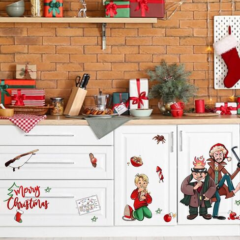 Mfault Merry Christmas Jack Skellington Wall Decals Stickers, Magenta Xmas Moon Decorations Kids Bedroom Art, Funny New Year 2025 Party Home Kitchen Decor Holiday Gift in Saudi Arabia