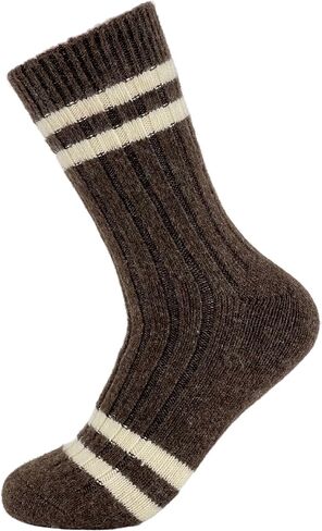 92% Merino Wool Socks for Men and Women Crew Cozy Heavyweight Hiking Skiing Outdoor Super- Soft Large Size US White, 100% Made in Mongolia. Pure Wool Socks in Saudi Arabia