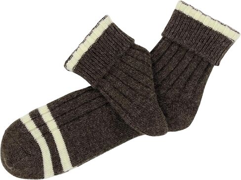 92% Merino Wool Socks for Men and Women Crew Cozy Heavyweight Hiking Skiing Outdoor Super- Soft Large Size US White, 100% Made in Mongolia. Pure Wool Socks in Saudi Arabia