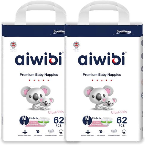 Baby Diapers Size 4 (20-31 lbs), 108 Count, Series Light Feather Premium Diaper, Ultra-Soft and Absorption, Hypoallergenic and Leak-Proof in Saudi Arabia