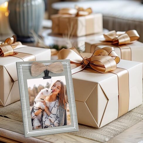 EYMPEU Rustic Willow Wood Picture Frame 5x7, Unique Boho 5 x 7 Real Glass Cover Picture Frame with Decor Cotton Rope,Wall and Tabletop Display Bohemian picture frames 5 by 7 in Saudi Arabia