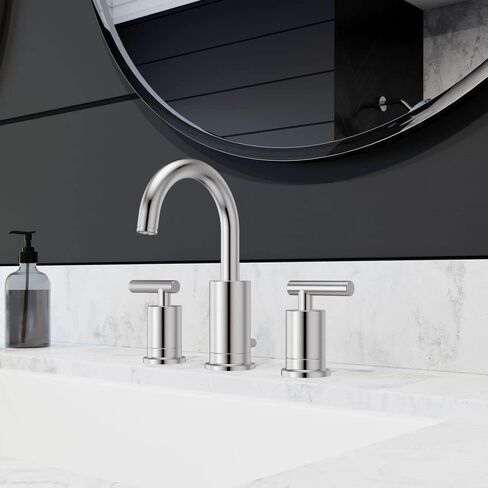 Pfister Contempra Bathroom Sink Faucet, 8-Inch Widespread, 2-Handle, 3-Hole, Brushed Gold Finish, LG49NC1BG in Kuwait