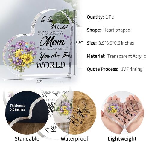 Friendship Gifts for Women, Friend Gifts for Women, Acrylic Heart Plaque Gifts for Friend, Birthday Gifts for Friends Female, Thanksgiving for Friends Paperweight Keepsake Decor in Saudi Arabia