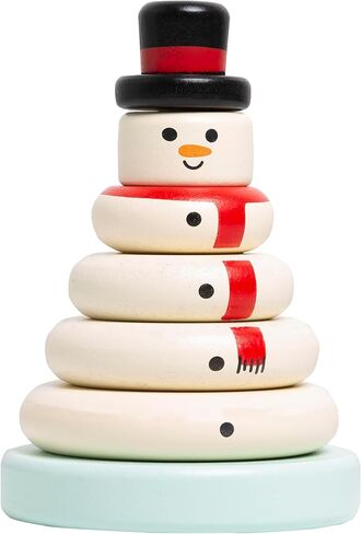 مجموعة ألعاب تكديس رجل الثلج لعيد الميلاد من بيرهيد، ألعاب العطلات للأطفال الصغار، ديكور عطلات حضانة الأطفال، لعبة تعليمية لبرج الفرز والتكديس الخشبي، للأطفال in Kuwait