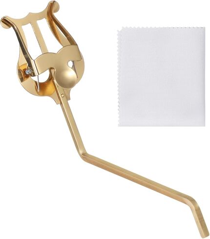 Alto Saxophone Sheet Music Clip, Vertical Marching Music Holder with Cleaning Cloth for Tenor Saxophone, Alto Tenor Sax Music Lyre Replacement, Durable Sax Clip for Beginners and Professionals in Saudi Arabia