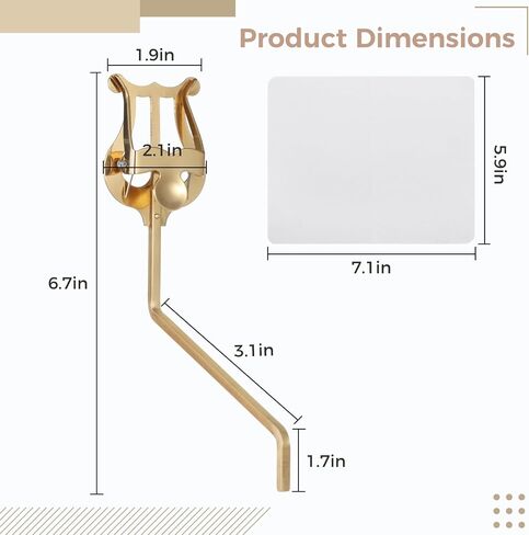 Alto Saxophone Sheet Music Clip, Vertical Marching Music Holder with Cleaning Cloth for Tenor Saxophone, Alto Tenor Sax Music Lyre Replacement, Durable Sax Clip for Beginners and Professionals in Saudi Arabia
