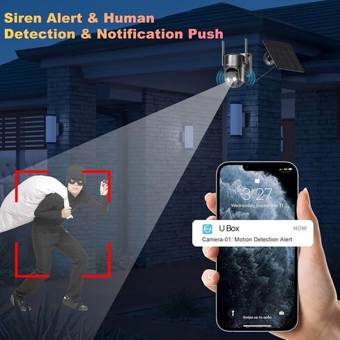 4G Cellular Wireless Surveillance Camera, Solar Battery Powered Outdoor Cameras for Home Security, 360 View, 2-Way Talk, 2K HD Color Night Vision, PIR Human Sensor, Cloud/ SD, Phone App Alerts, 2 pack in Saudi Arabia