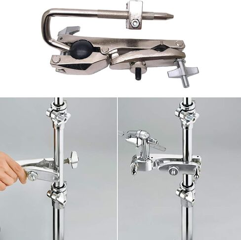 Percussion Cowbell Mounting Bracket Portable Cowbell Mount Holder for Drum Set Percussion Rack Cymbal Stand Tambourine Jam Block Mount Accessories in Saudi Arabia