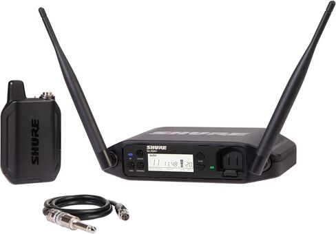 Shure GLXD14+ Dual Band Pro Digital Wireless System - Perfect for Guitar and Bass - 12-Hour Battery Life, 100 ft Range | Includes 1/4" Jack Instrument Cable & Single Channel Receiver in Saudi Arabia