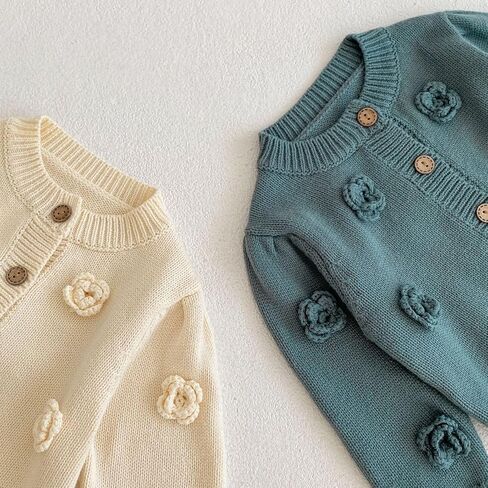 HOOLCHEAN Baby Girls 3D Flowers Cotton Cardigan Sweater in Kuwait