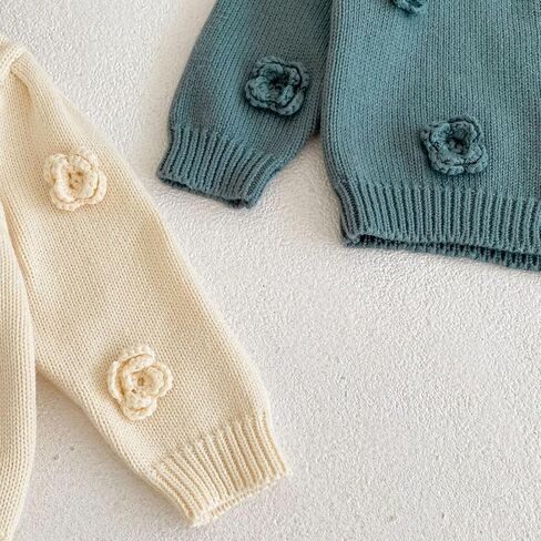 HOOLCHEAN Baby Girls 3D Flowers Cotton Cardigan Sweater in Kuwait