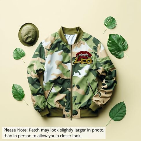 Poppin' Red Lip "Gemini" with Gold Metallic Chain, Size 4", Iron-On Embroidered Patch, Astrology Zodiac Patch, DIY in Kuwait