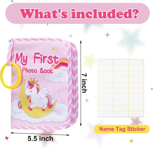 My First Family Album Baby Photo Album 5.5" x 7" First Year Baby Album Soft Baby Book First Year Baby Album Gift Set for Newborn Toddler Kids Baby Shower in Saudi Arabia