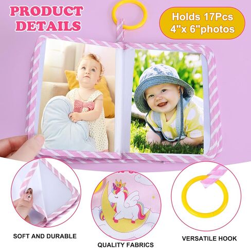 My First Family Album Baby Photo Album 5.5" x 7" First Year Baby Album Soft Baby Book First Year Baby Album Gift Set for Newborn Toddler Kids Baby Shower in Saudi Arabia