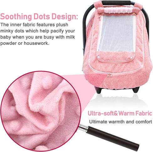 Waterproof Baby Car Seat Cover，YVMVDV Cold Weather Carseat Cover for Babies,Infant Car Seat Cover Canopy for Boy Girls,Windproof Car Seat Canopy for Boys & Girls, Keeps Babies Warm and Cozy (Beige) in Saudi Arabia