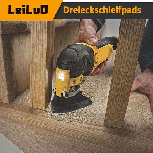 LEILUO 127 Pcs Oscillating Tool Sanding Pad Kit 4 Pcs 3-1/2 Inch Triangle Sanding Pads 120 Pcs Sandpaper 3Pcs Adapters Compatible with DeWalt Dremel Milwaukee and More in Kuwait