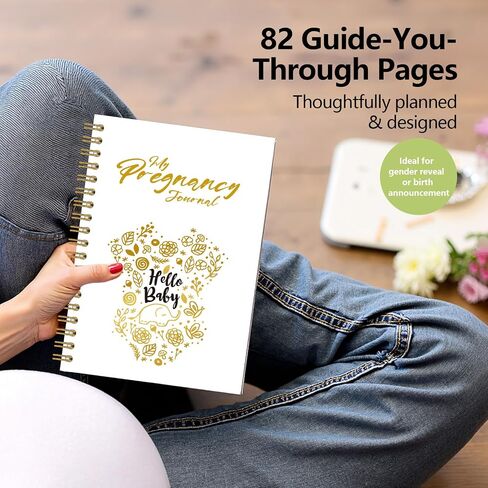 Pregnancy Journal Memory Book - 82 Pages Hardcover Pregnancy Book, Pregnancy Planner, Pregnancy Journals for First Time Moms, Baby Memory Book, Mom Book Diary, Ultrasound Baby Book Memory (Bear) in Saudi Arabia