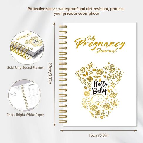 Pregnancy Journal Memory Book - 82 Pages Hardcover Pregnancy Book, Pregnancy Planner, Pregnancy Journals for First Time Moms, Baby Memory Book, Mom Book Diary, Ultrasound Baby Book Memory (Bear) in Saudi Arabia