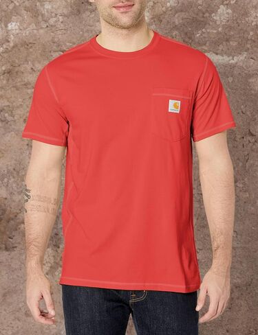 Carhartt Men's Force Relaxed Fit Midweight Short-Sleeve Pocket T-Shirt, Aventurine in Saudi Arabia