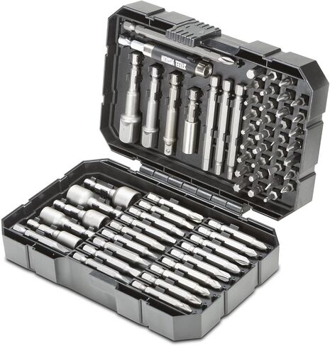 102 pc Premium Security Screwdriver Bit Set with Bonus 1" Adapter + 2.5" Quick Release Chuck, Standard & Tamper Proof Bits, Phillips, Pozi, Slotted, Hex, Torx, Square, Tamper Resistant Star in Saudi Arabia