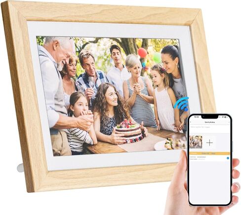 إطار صور رقمي - إطار صور رقمي واي فاي 10.1 بوصة 800×1280 HD IPS شاشة تعمل باللمس إطار صور إلكتروني، ذاكرة 32 جيجابايت، تدوير تلقائي، مشاركة الصور/مقاطع الفيديو على الفور عبر التطبيق in Saudi Arabia