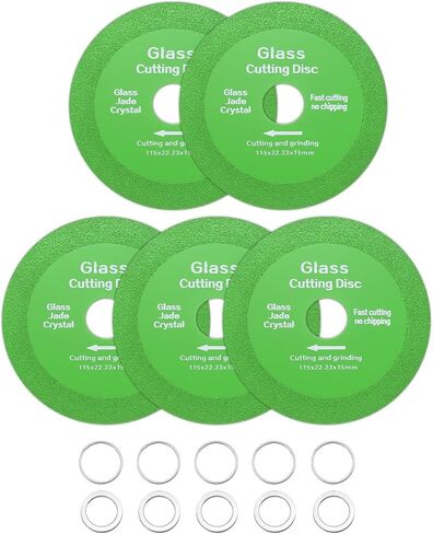 HARFINGTON Glass Cutting Disc 4.5 Inch for Angle Grinder 7/8" Diamond Cutting Disc Ultra-Thin Saw Blade for Cutting Grinding Jade Crystal Tile Ceramic in Saudi Arabia