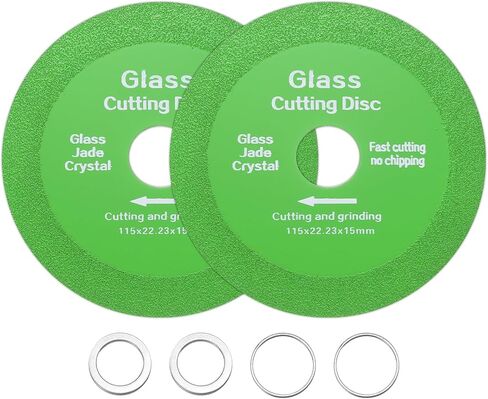 HARFINGTON Glass Cutting Disc 4.5 Inch for Angle Grinder 7/8" Diamond Cutting Disc Ultra-Thin Saw Blade for Cutting Grinding Jade Crystal Tile Ceramic in Saudi Arabia