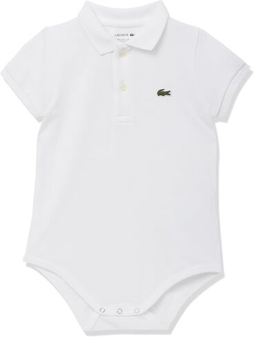 Lacoste Unisex Baby Organic Cotton Piqué Bodysuit in Recycled Cardboard Box Set in Saudi Arabia