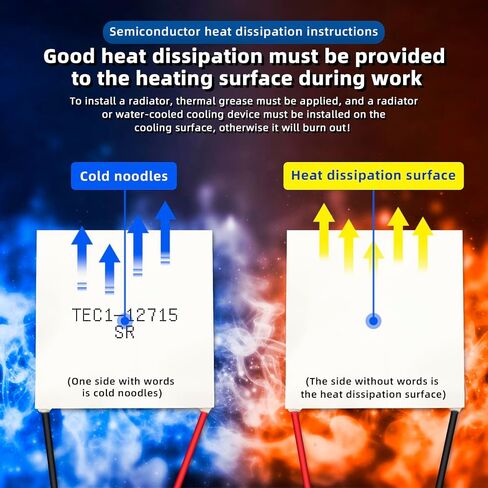 Semiconductor Refrigeration Tablets，5pcs TEC1-12706 Heatsink Thermoelectric Cooler TEC1-12706 12V 6A Cooling Peltier Plate Module 40x40MM in Kuwait