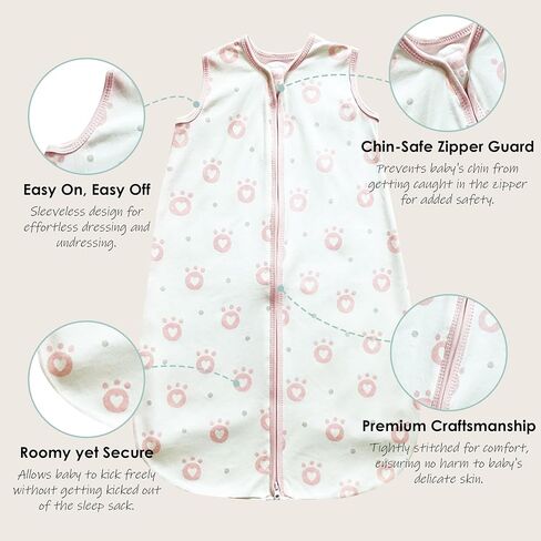 Cute Castle Baby Sleep Sack 0-6 Months - Lightweight 100% Cotton 2-Way Zipper TOG 0.5 Infant Wearable Blanket, Newborn Essentials Toddler Sleep Clothes, 3 Pack(Dark gray, Light gray, Bear) in Kuwait