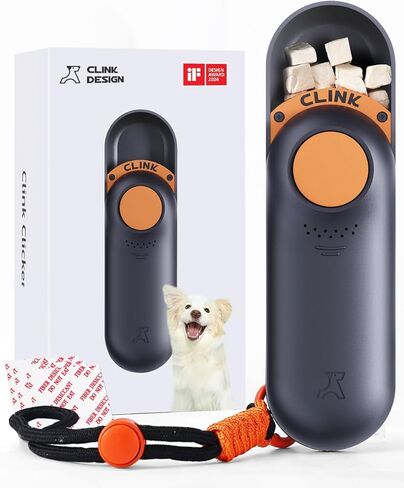 Clicker Dog Trainer & Dog Treat Pouch Alternative Dual Use 2 in 1 Dog Clicker for Training - Durable, Light (2.36 oz), Easy to Clean & Handle, Fast to Fill, Innovative Design, Purple - Click Design in Saudi Arabia