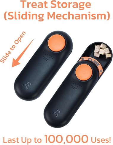 Clicker Dog Trainer & Dog Treat Pouch Alternative Dual Use 2 in 1 Dog Clicker for Training - Durable, Light (2.36 oz), Easy to Clean & Handle, Fast to Fill, Innovative Design, Purple - Click Design in Saudi Arabia