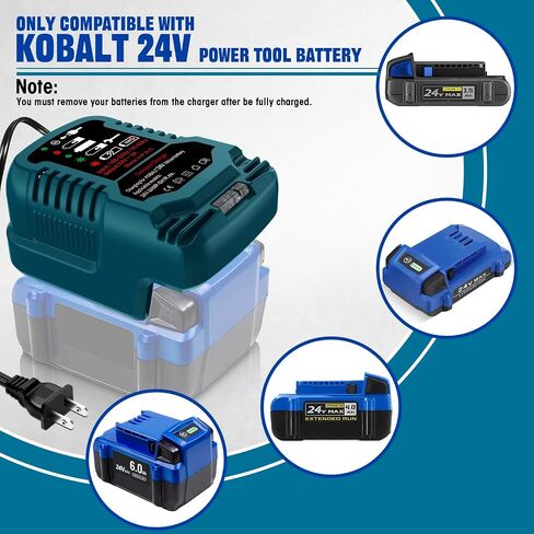 Fast Charger for Snow Joe & Sun Joe 24V Battery Charger Compatible with Snow Joe & Sun Joe 24V Lithium Battery 24BAT-LTX 24VBAT-LTW 24VBAT-LTE 24VBAT-LT in Kuwait
