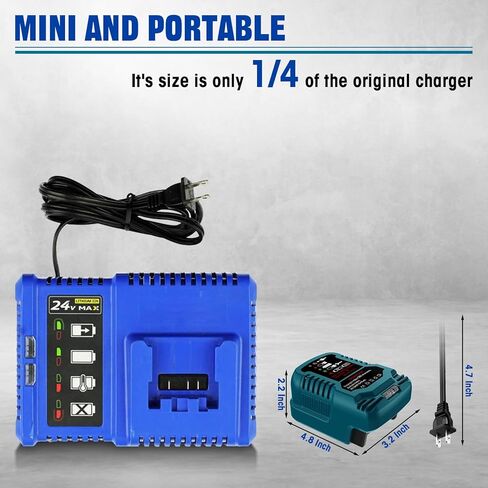 Fast Charger for Snow Joe & Sun Joe 24V Battery Charger Compatible with Snow Joe & Sun Joe 24V Lithium Battery 24BAT-LTX 24VBAT-LTW 24VBAT-LTE 24VBAT-LT in Kuwait