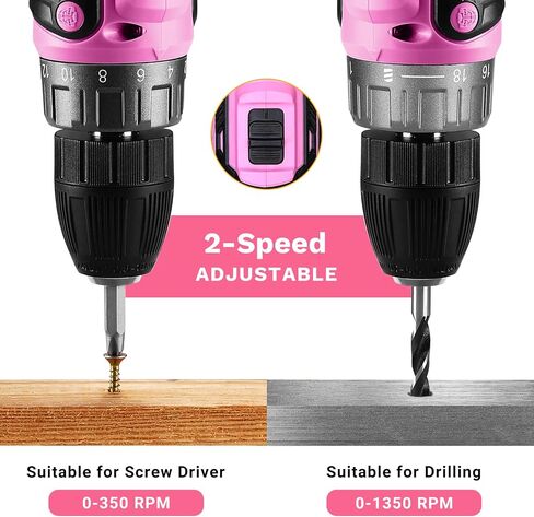 Power Drill Cordless: DEKO PRO Green Cordless Drill 20V Electric Power Drill Set Tool for Women Drills Cordless with Battery and Charger Drill Driver 20 Volt Drill Driver Kit in Kuwait