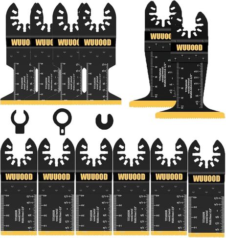 Titanium Oscillating Saw Blades,10PCS Universal Multitool Blades,Oscillating Tool Blade for Metal Wood Cutting,Multi Tool Blades Fit Dewalt Bosch Milwaukee Ryobi Rockwell Fein in Saudi Arabia