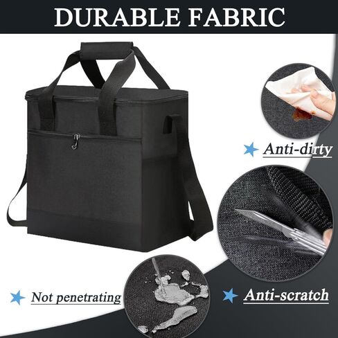 Projector Bag, Projector Case with Cable Storage Bag Large Capacity with Adjustable Strap & Handles Front Pocket & Double Side Pocket Projector Travel Carrying Bag Compatible with Most Projectors in Kuwait
