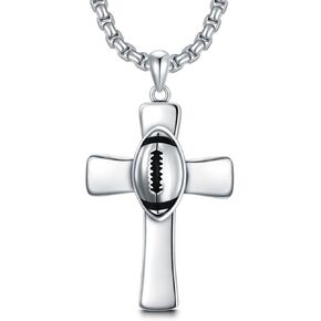 Baseball Necklace 925 Sterling Silver Baseball Glove Pendant Necklaces for Men Boy, w/Stainless Steel Chain 22''+2'' in Kuwait