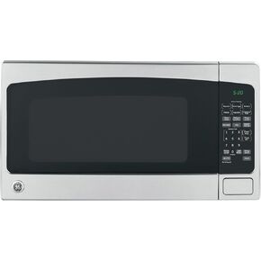 GE Microwave Oven, 1,200-watt Capacity, 2.0 Cubic Ft, 8 Auto Cooking Settings, Kitchen Essentials for The Countertop, Dorm Room or Apartment, Black