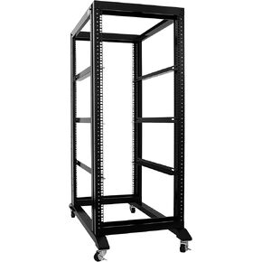 Raising Electronics Server Rack Open Frame Rack 4 Post 19 inch Adjustable Server/Audio Rack Cold Rolled Steel(15U,31 Depth)