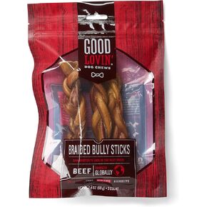 Good Lovin' Braided Bully Stick Dog Chew 2.4 oz. Count of 3