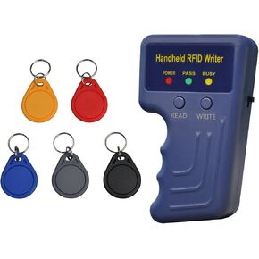 Handheld RFID Copier Smart ID Card Duplicator Used for ID IC HID Waid+5pcs Mix colorsT5577 Key fobs