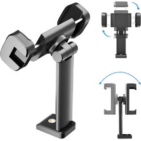 Phone Tripod Mount with 1/4" Screw Thread, 360° Rotate 180° Tilt Tripod Phone Holder Replacement with Cold Shoe, Versatile Tripod Mount Adapter for iPhone, Tripod, Selfie Stick, Camera Stand
