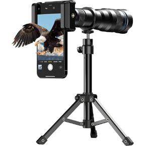 Evil Eye 36X Telephoto Lens, High Power HD Telephoto Phone Lens with Tripod and Phone Clip for Android & iPhone, Samsung and Most Smartphone